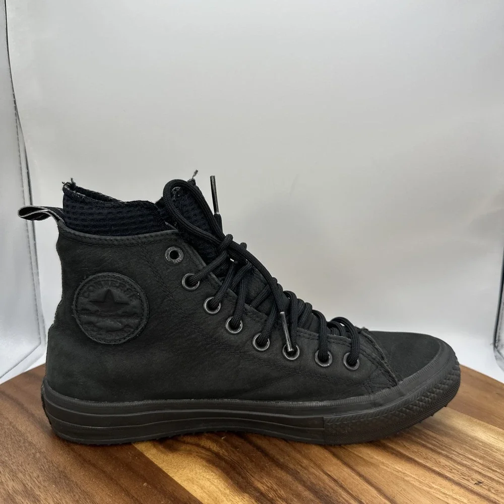 Converse Chuck Taylor‎ All Star Waterproof Hi Shoes Triple Black Women's 9.5